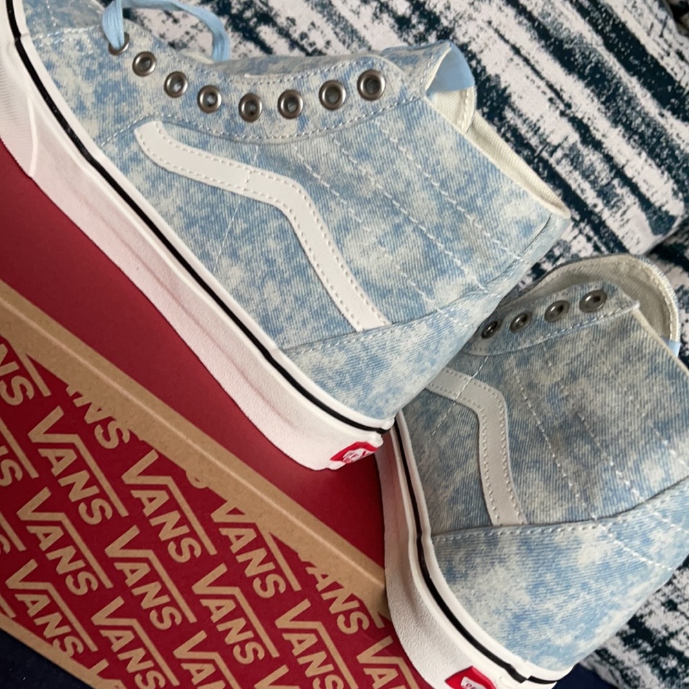 Vans Sk8-Hi Tapered Denimdstry Winter Sky Marshmalow MENS - Picture 15 of 16